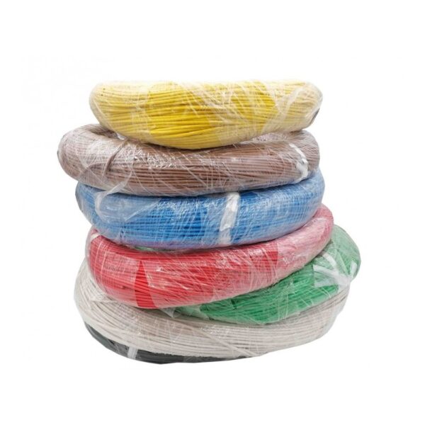 سیم افشان سایز 1x0.5 سفید حلقه 80 متری